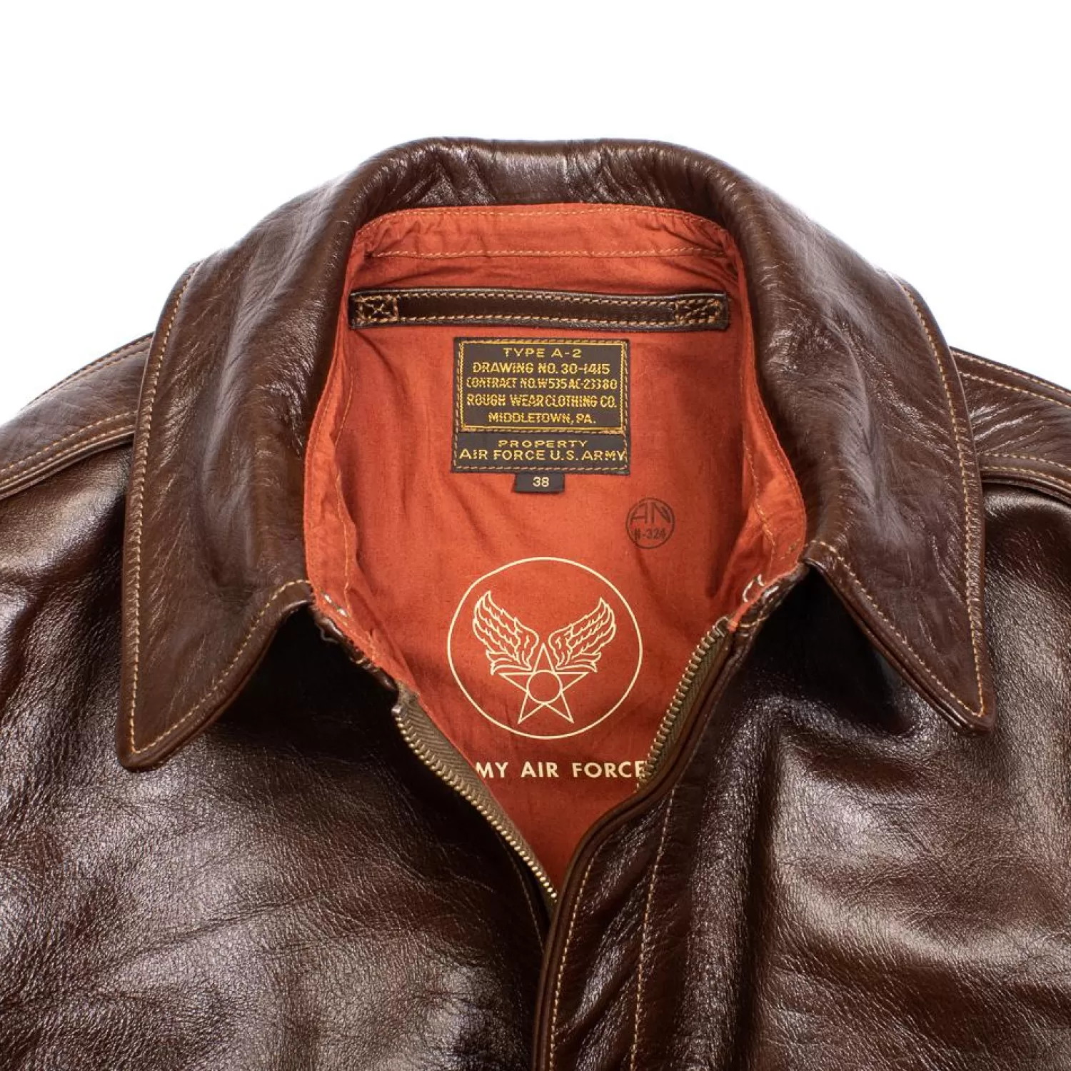 Buzz Rickson's Leather Jackets | Jackets And Coats<Type A-2 Rough Wear 23380 No Stencil Leather Jacket Seal Brown