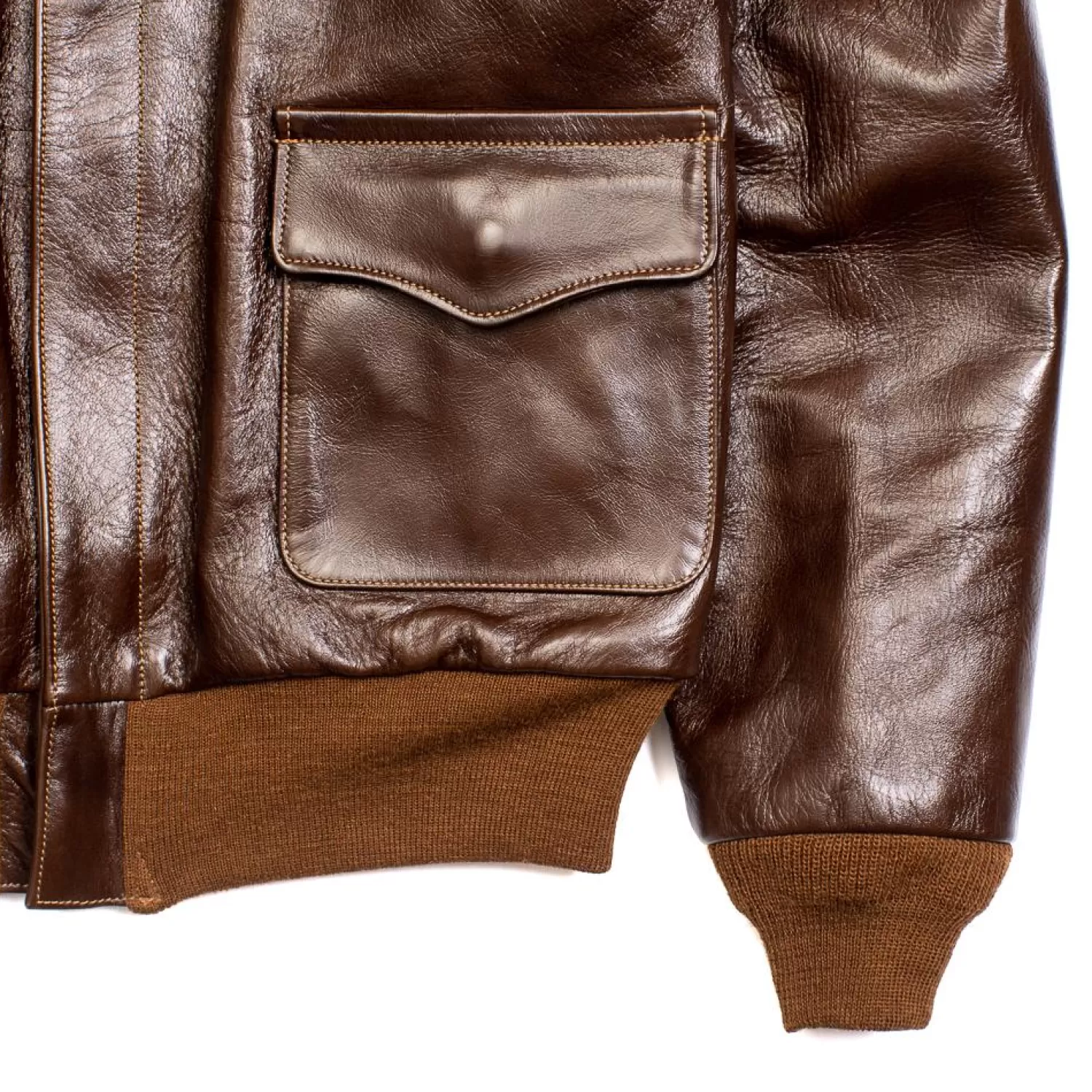 Buzz Rickson's Leather Jackets | Jackets And Coats<Type A-2 Rough Wear 23380 No Stencil Leather Jacket Seal Brown