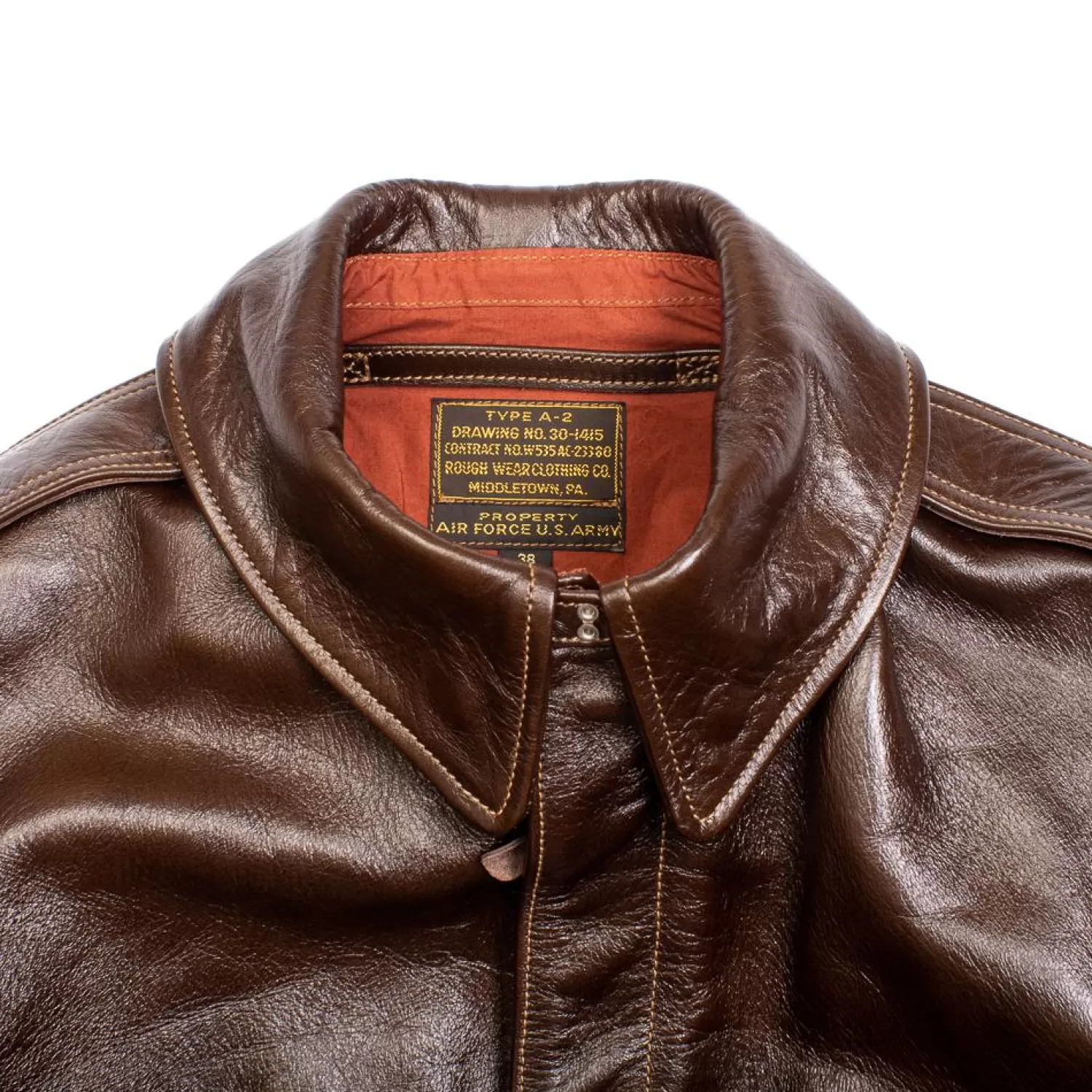 Buzz Rickson's Leather Jackets | Jackets And Coats<Type A-2 Rough Wear 23380 No Stencil Leather Jacket Seal Brown