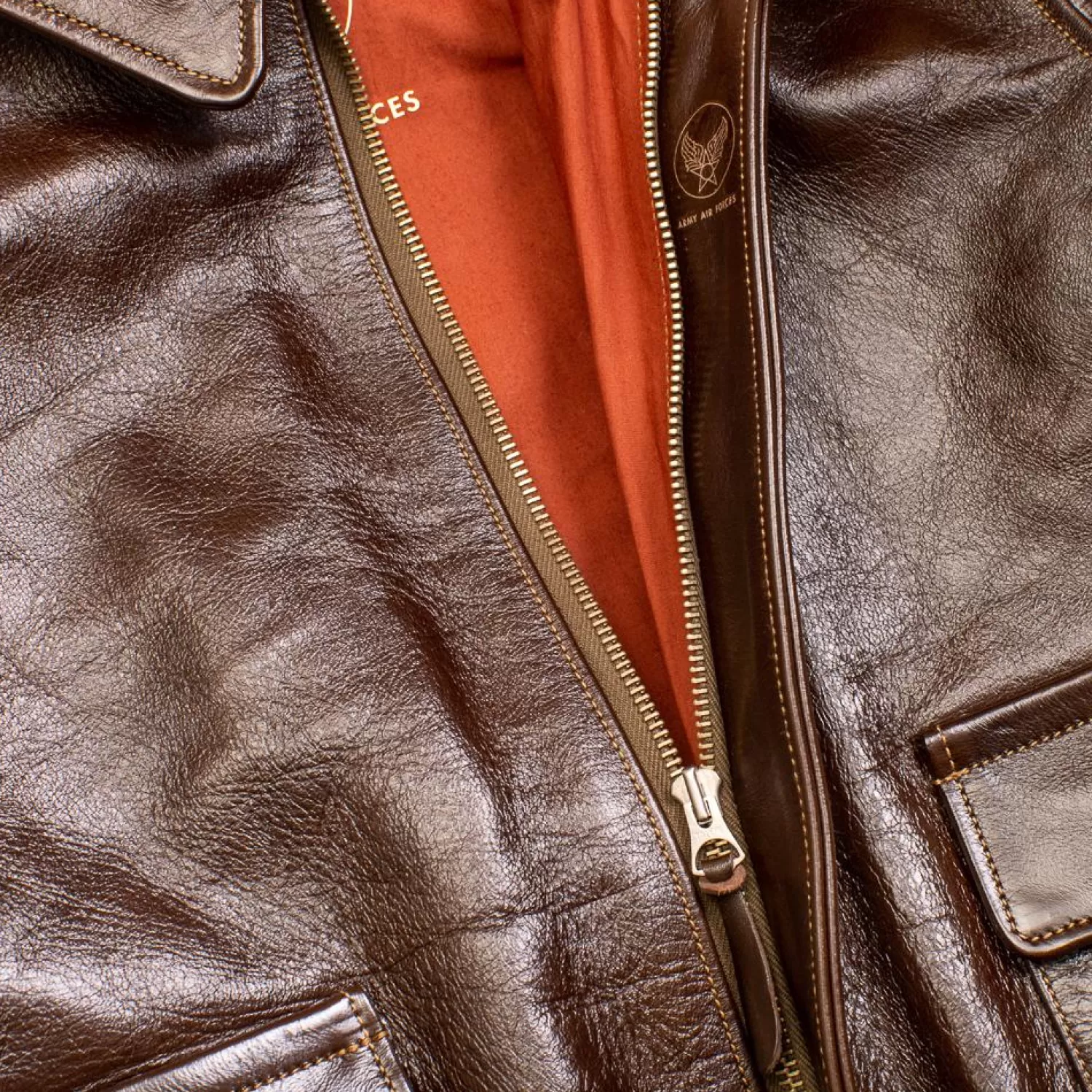 Buzz Rickson's Leather Jackets | Jackets And Coats<Type A-2 Rough Wear 23380 No Stencil Leather Jacket Seal Brown