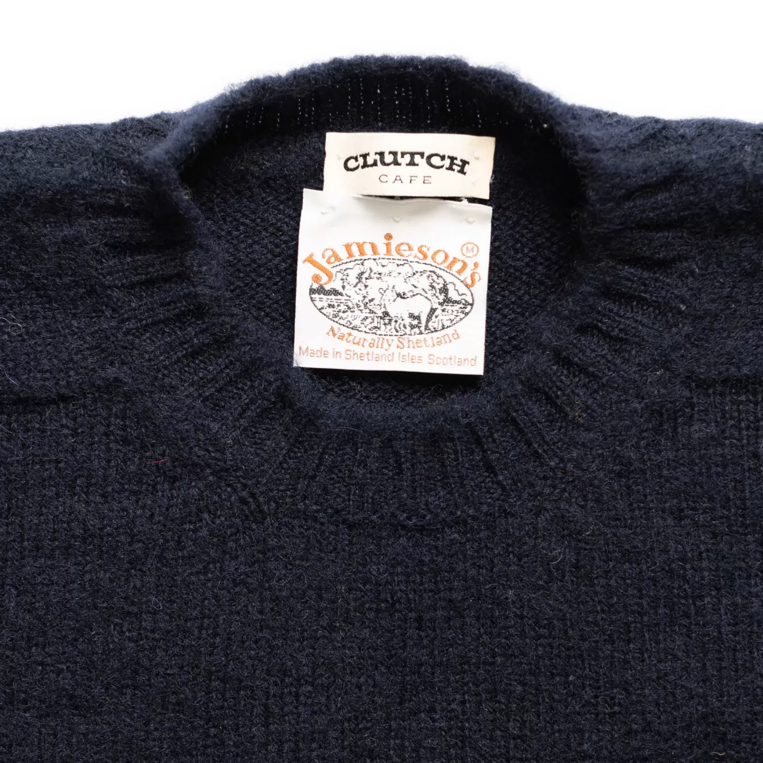 Jamieson's Of Shetland Knitwear<Jamieson's For Clutch Cafe Brushed Shetland Sweater Dark Navy