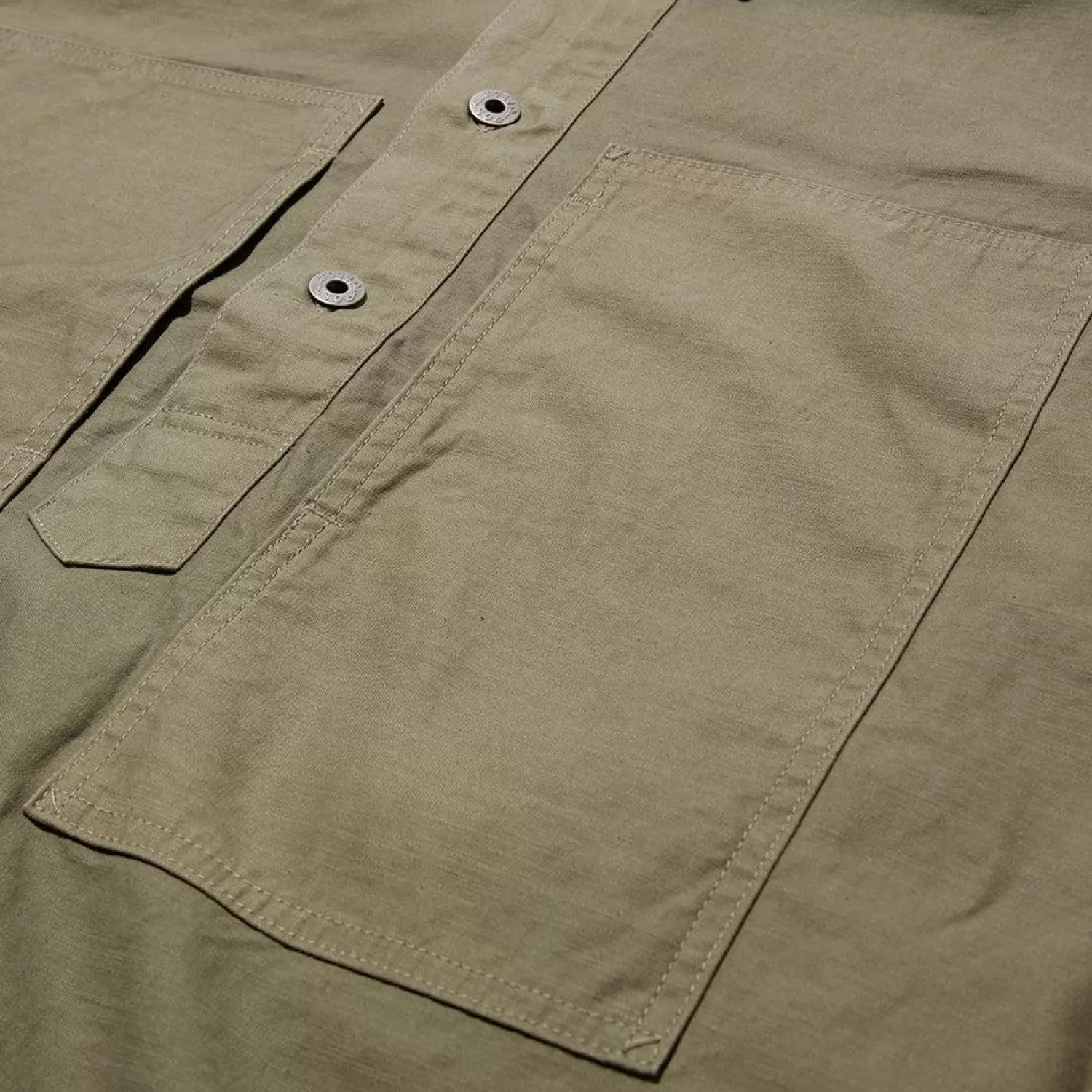 Post Overalls Shirts<Army Shirt Vintage Sateen Olive