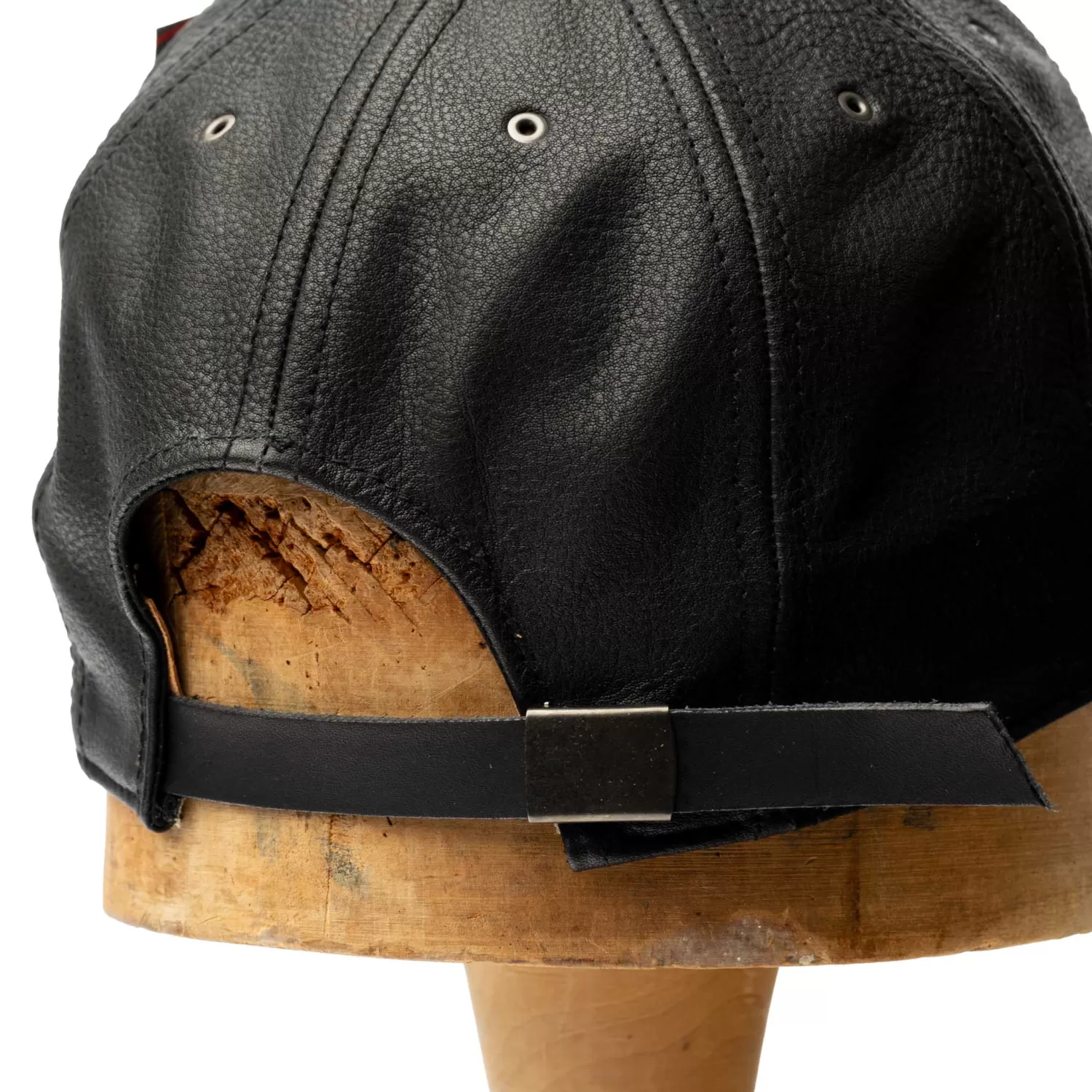 Poten Baseball Cap Poten<Poten Leather Baseball Hat Black