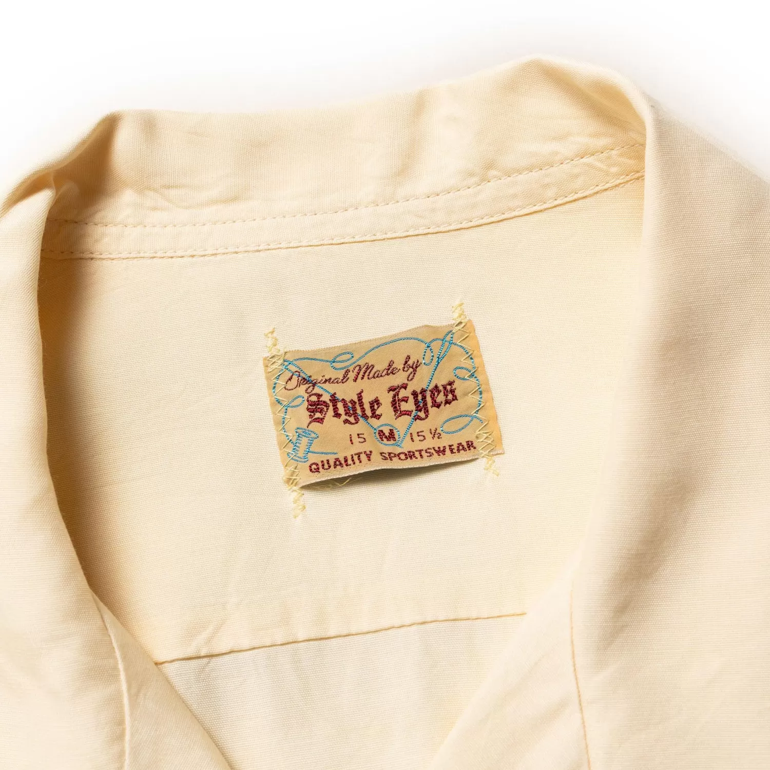 Style Eyes Shirts<by Toyo Enterprise Plain Rayon Bowling Shirt Off White