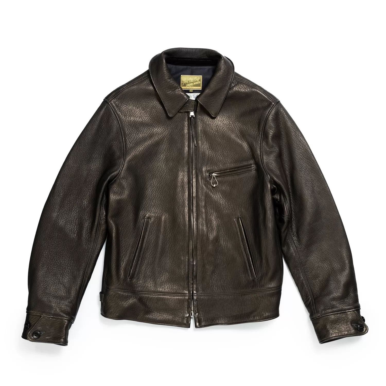 The Real McCoy's Leather Jackets | Jackets And Coats&lt;30s Sports Jacket / Freeman Deerskin Black