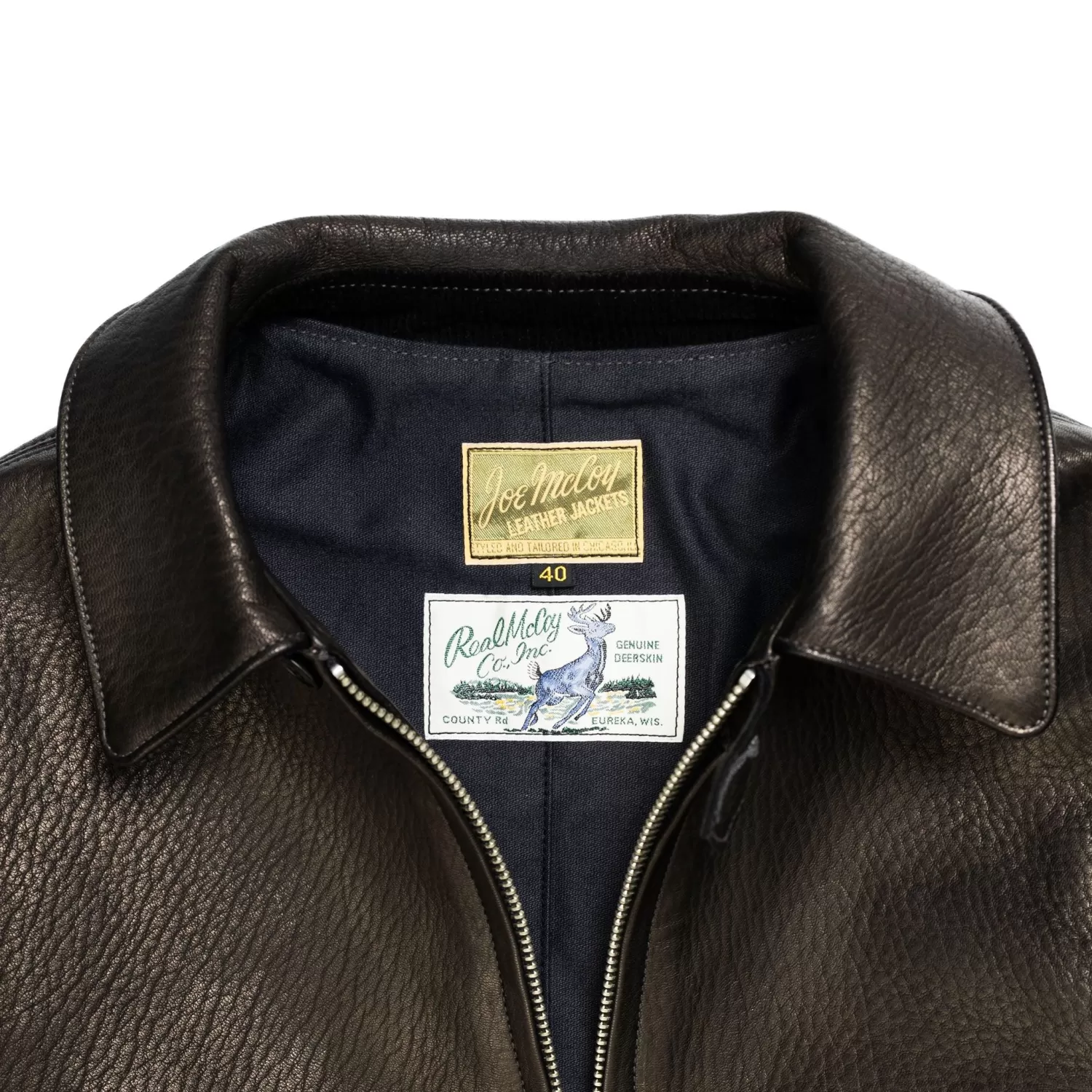 The Real McCoy's Leather Jackets | Jackets And Coats<30s Sports Jacket / Freeman Deerskin Black