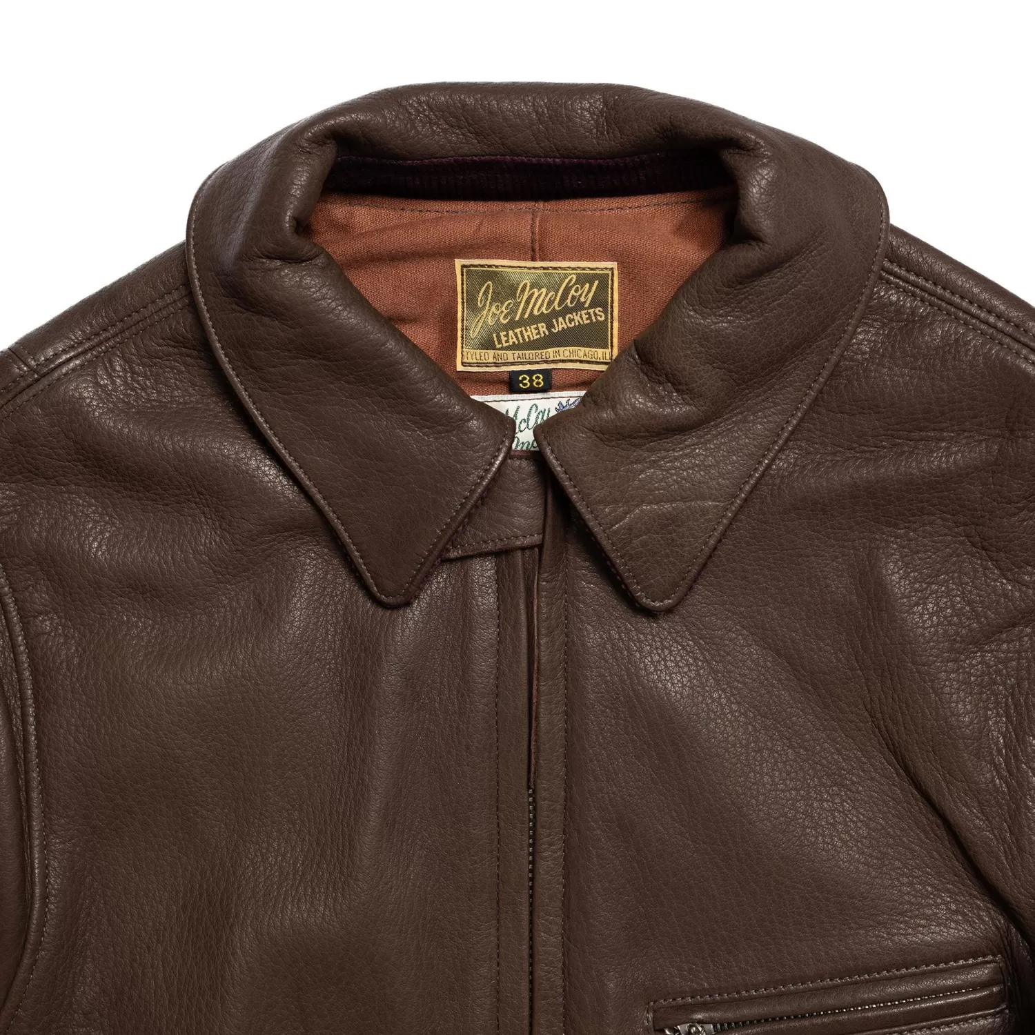 The Real McCoy's Leather Jackets | Jackets And Coats<30s Sports Jacket / Freeman Deerskin Brown